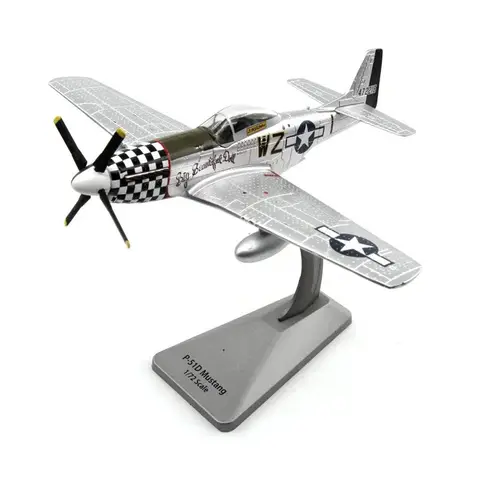 Diecast 1/72 Scale American Mustang P-51D P-51 Fighter P51 Finished Alloy Aircraft Model Toy Display Collection