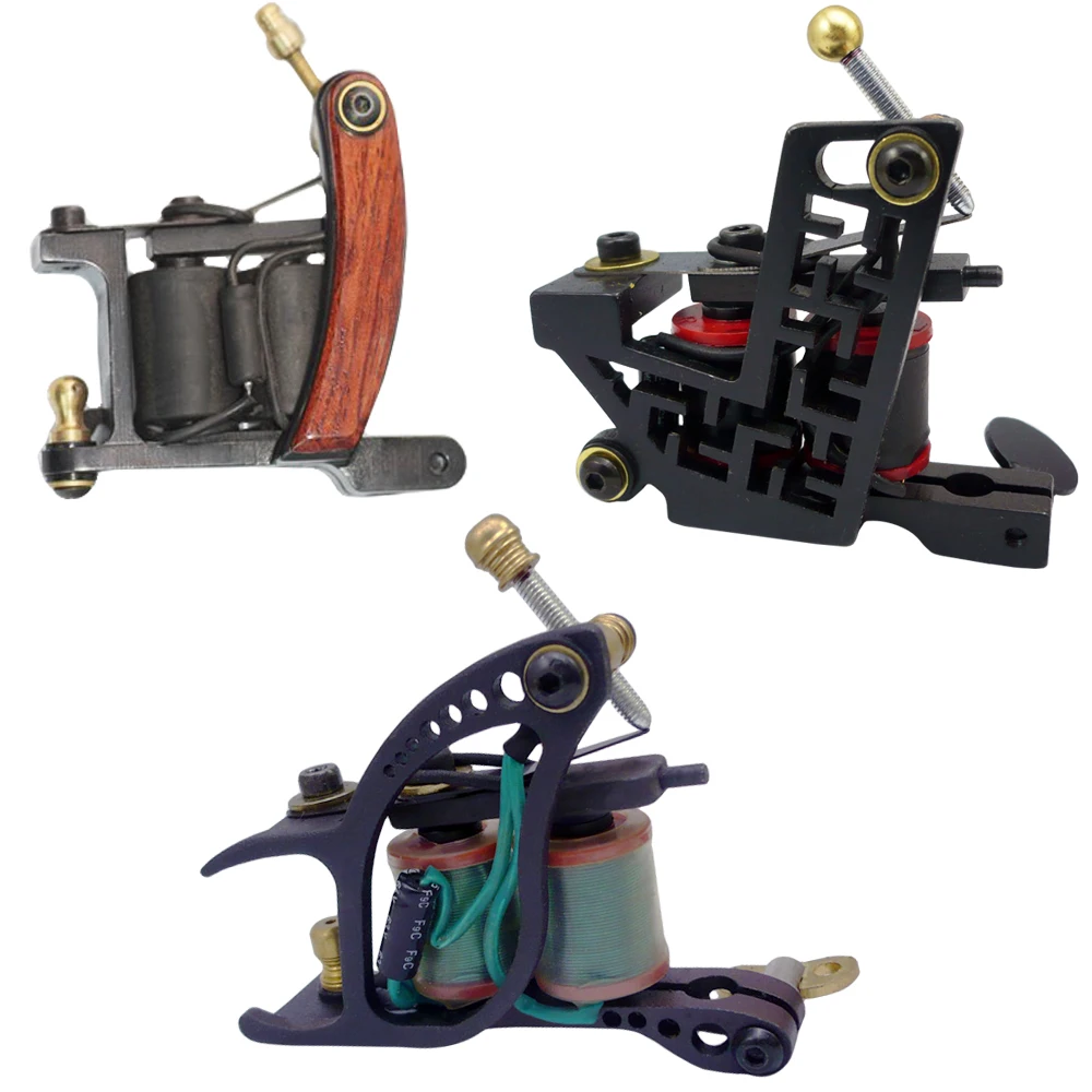 

Высококачественный специальный пистолет для татуировки с ручной сборкой и 10-катушками для чугунных тату-машин Liner Shader