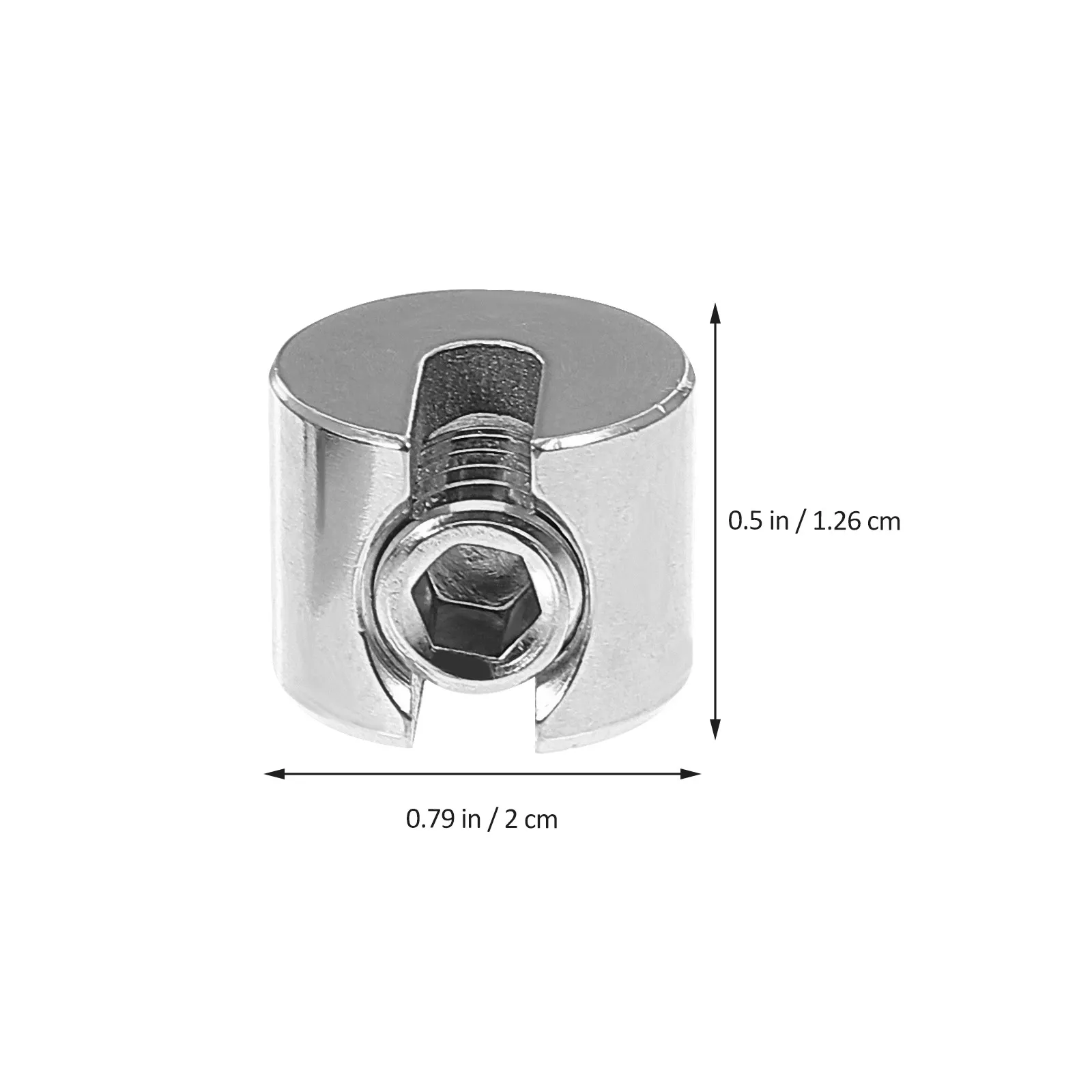 2Pcs M8x4 Stainless Steel Wire Clip Corrosion Resistant Easy Install Cable Fastener for Fence Deck Railing Siding Outdoor