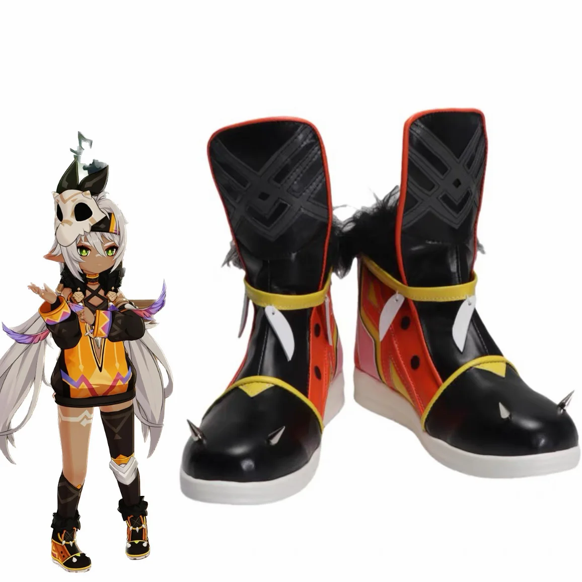 Genshin impacto iansan cosplay sapatos jogo iansan sapatos botas de festa de halloween para mulher