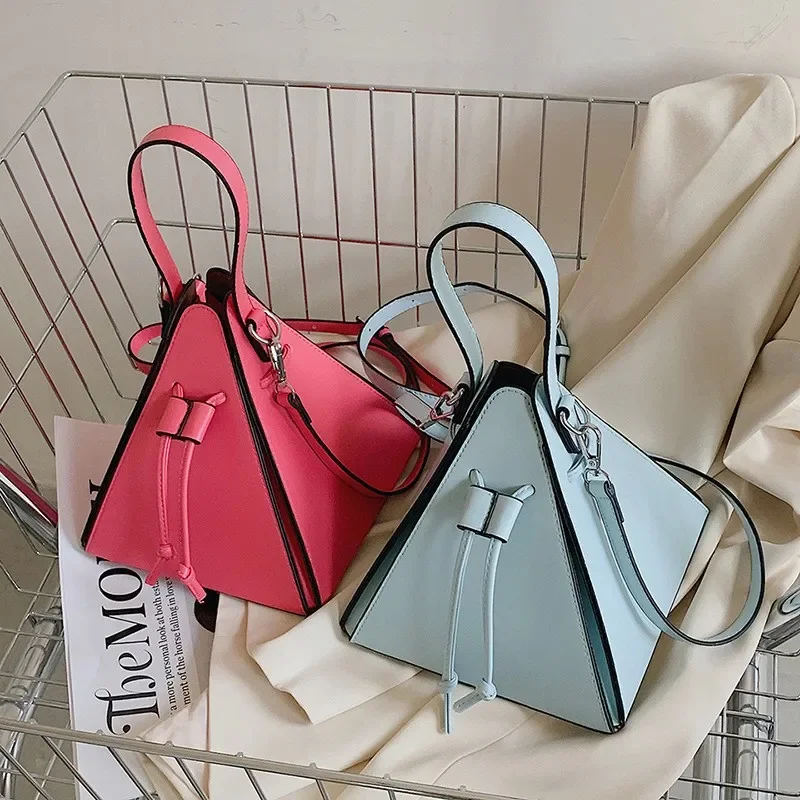 

Fashion Small Handbags for Women Trend 2023 Personality Triangle Shoulder Bag Ladies High Quality Leather Luxury Crossbody Bag