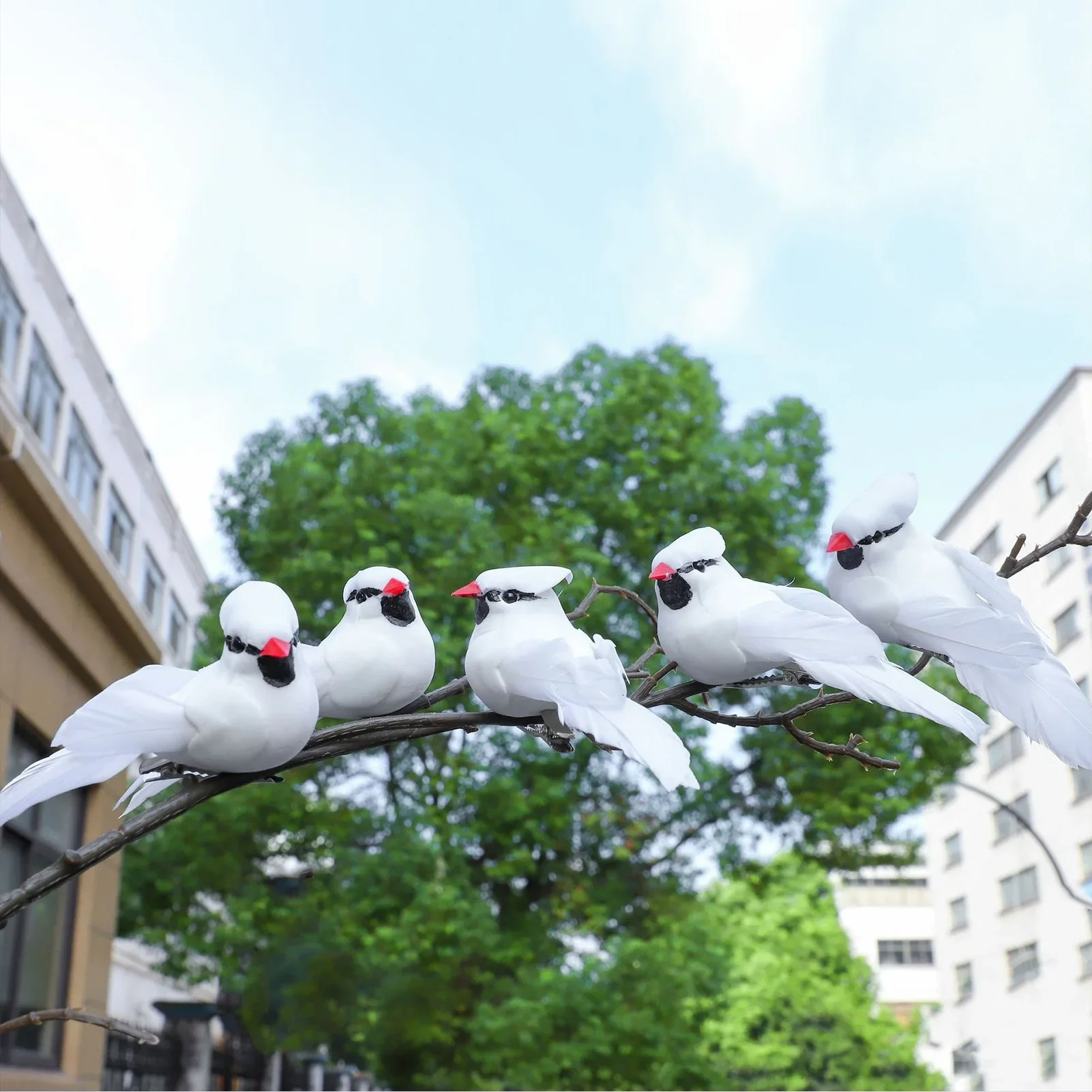 12pcs Simulation Bird Clip On Tree Birds Wedding Party Photo Props Clip On Bird Simulation Foam Piegons Wedding Home Decorations