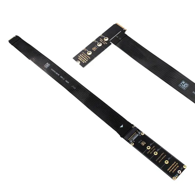 مجموعة واحدة من بطاقة PCIe 4.0 M.2 NVMe Riser - كابل تمديد M-Key لأجهزة SSD 2230/2242/2260/2280 (متوافق مع PCIe وSATA)