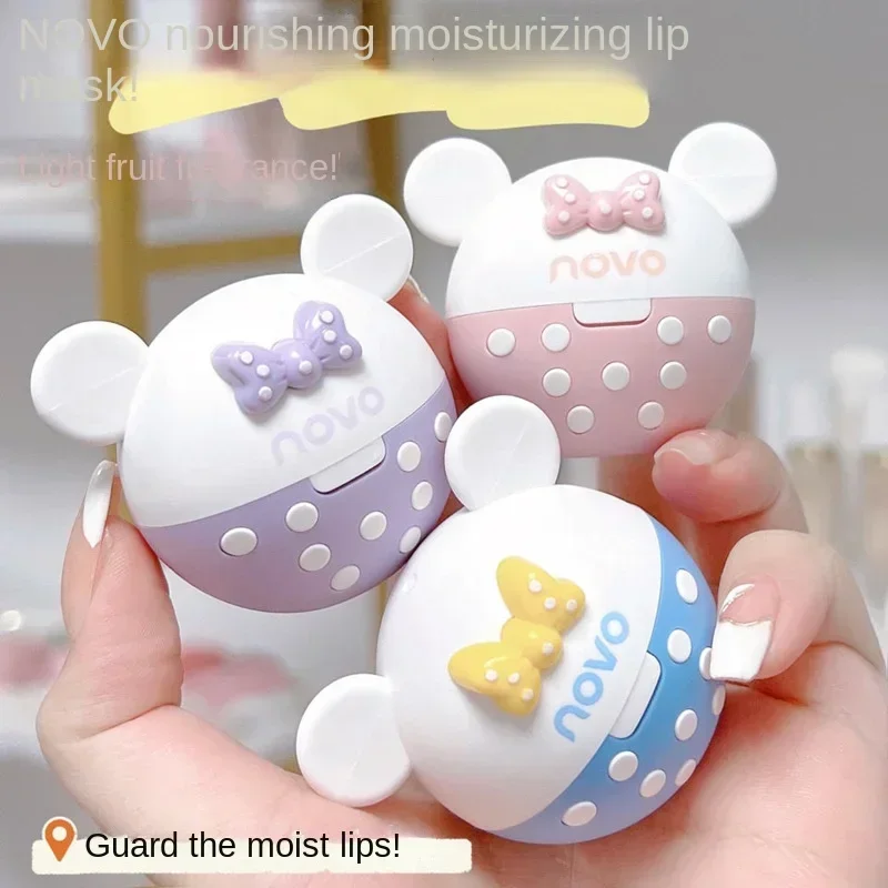 NOVO น่ารัก Lip Balm ลิปสติกให้ความชุ่มชื้น Long-Lasting Anti-Cracking Hydrating NATURAL Plant Care Petroleum Jelly Lip GLOSS
