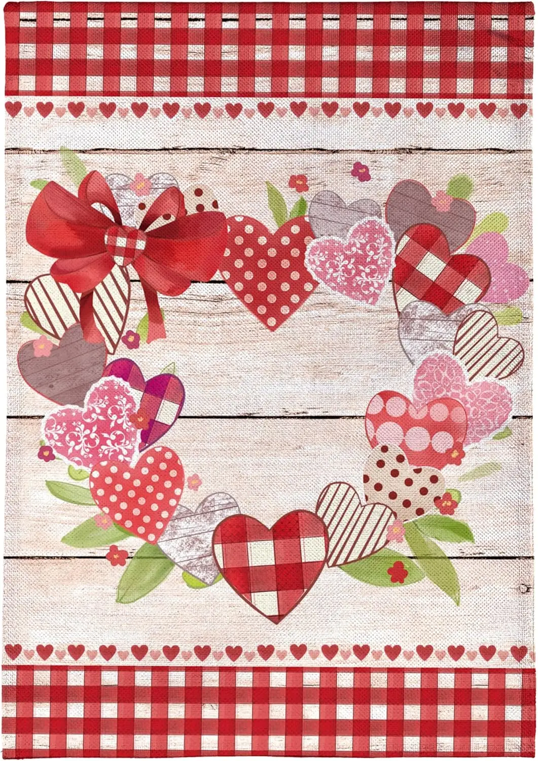 Evergreen Country Heart Wreath Burlap Garden Flag 12x18 Double Sided, All Weather Flags For Outside House, Welcome Spring Fl WZZ