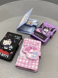 Pu Sanrio Hello Kitty portamonete Cartoon Cinnamoroll My Melody Kuromi Money Bag porta carte di credito borse pieghevoli regali di compleanno