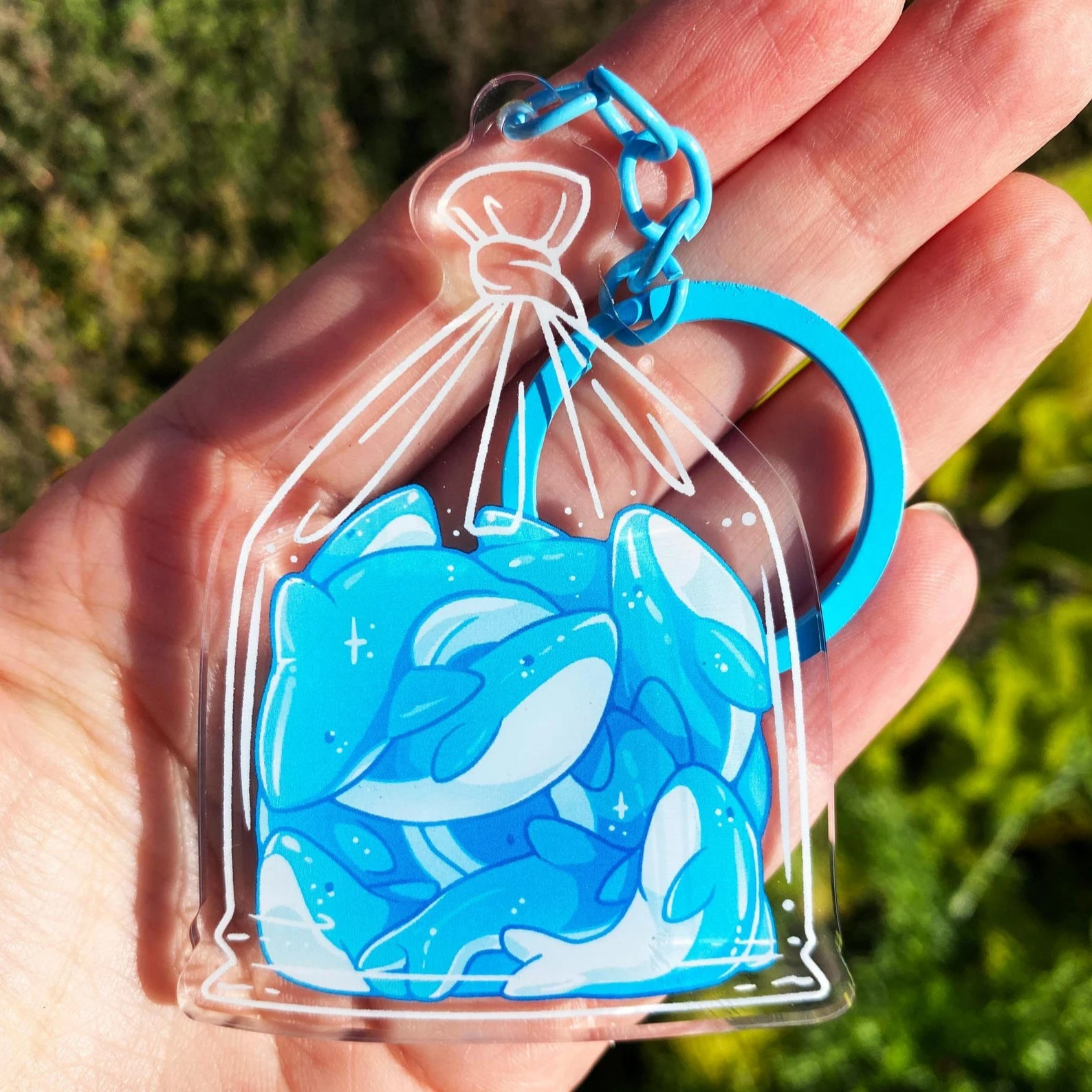Брелок для сумки Candy Shark: акриловые акулы, синий океан, эстетика морских существ, водный стиль