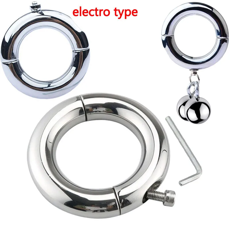 حلقات القضيب المعدنية القضيب ممارسة كيس الصفن عبودية الكرة نقالة الذكور العفة القضيب الدائري الكبار الجنس لعب للرجال ديك كوكرينج #1