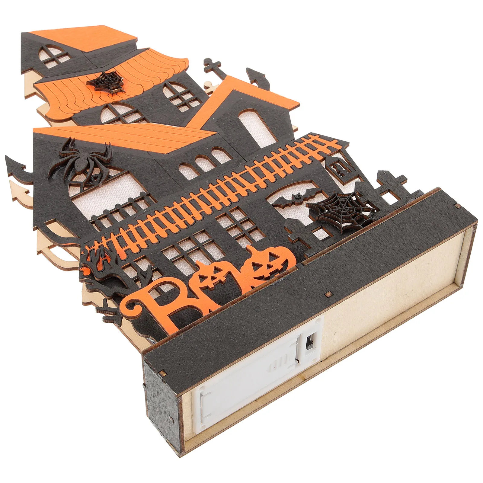 

Haunted House Decoration Halloween Ornament For Party Home Office Restaurant Desktop Decor Small Wooden Haunted House Halloween