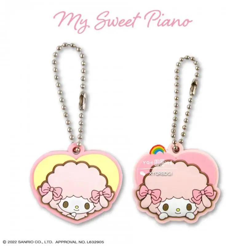 Sanrio Series My Sweet Piano Pen Case Tissue Bag Lamb\\\'s Wool Bag Key Ring Key Holder Cosmetic Bag Kawaii Anime Plush Girl Toys