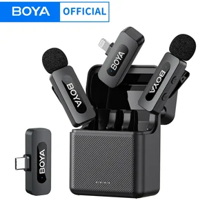 BOYA BY-V3 Wireless Lapela Mirophone with Rechargeable Microphone Noise Cancellation Android Android Camera Live Vlogging 8 Main Sales Wireless Boya Microphone - №5