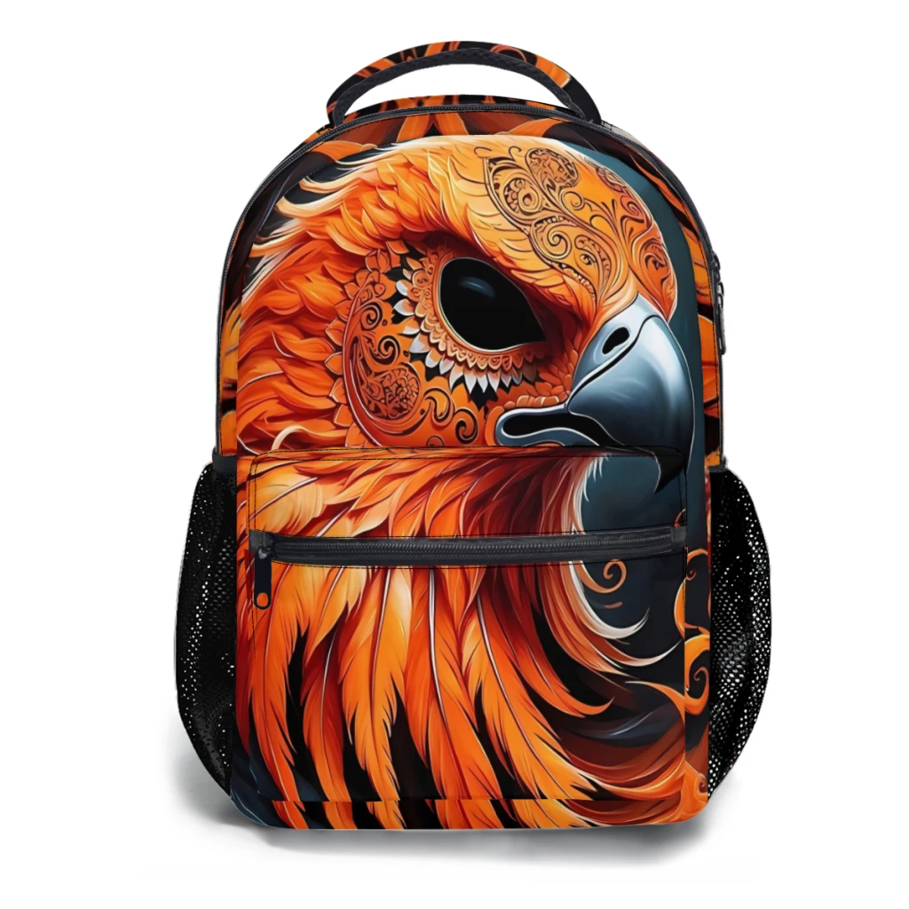 Mystical Falcon - Vibrant Halloween and Dia de los Muertos Inspired Art by LaLi Designs Printed Lightweight Backpack Schoolbag