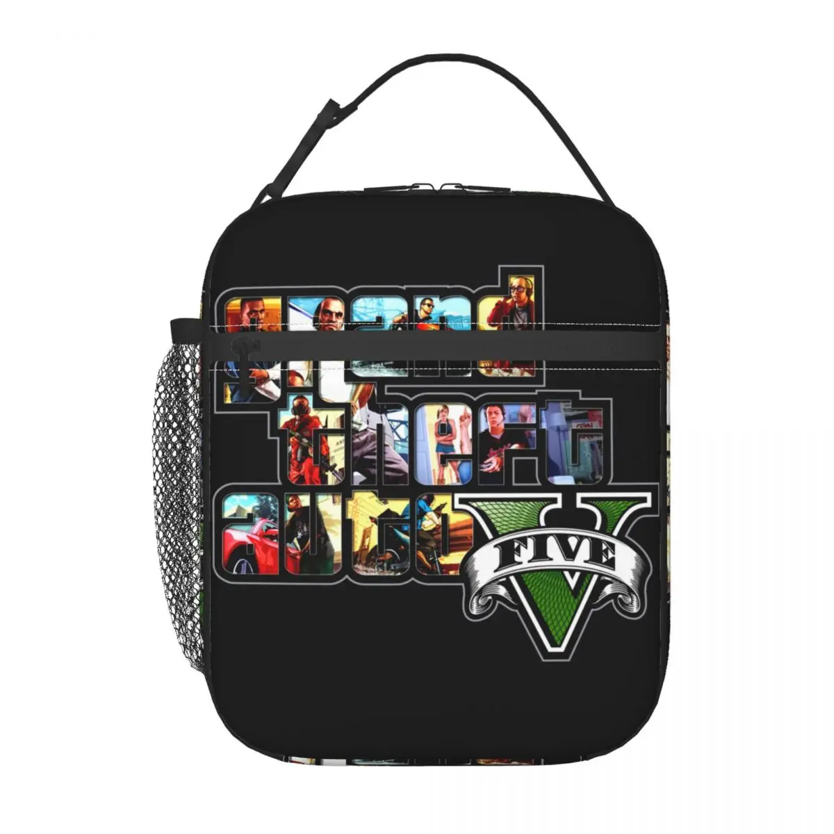 Grand Theft Auto Insulated Lunch Bag for Women Leakproof GTA Adventure Game Cooler Thermal Lunch Box Office Work School