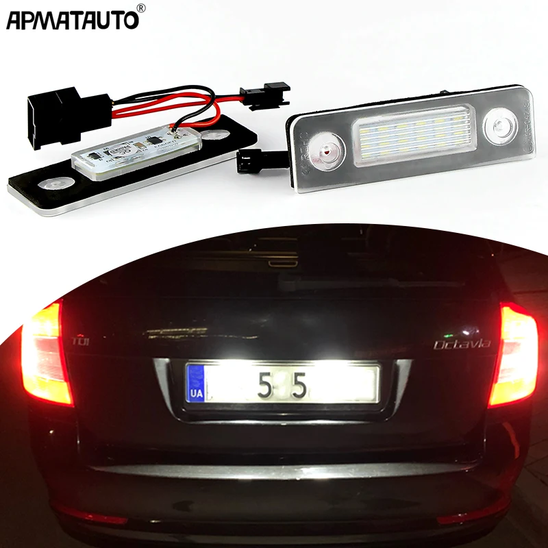 

Светодиодная подсветка номерного знака для Skoda Octavia 1Z 04-13 и Roomster 5J 06-15 OEM # 1Z0943021, 1Z0943021A, 1Z0943021B Автоаксессуары