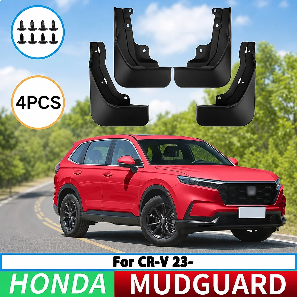 

For Honda CRV 2023-2025 Fender Leather Splash Guard Front Rear Wheel Mud Flaps Car Accessories 4pcs