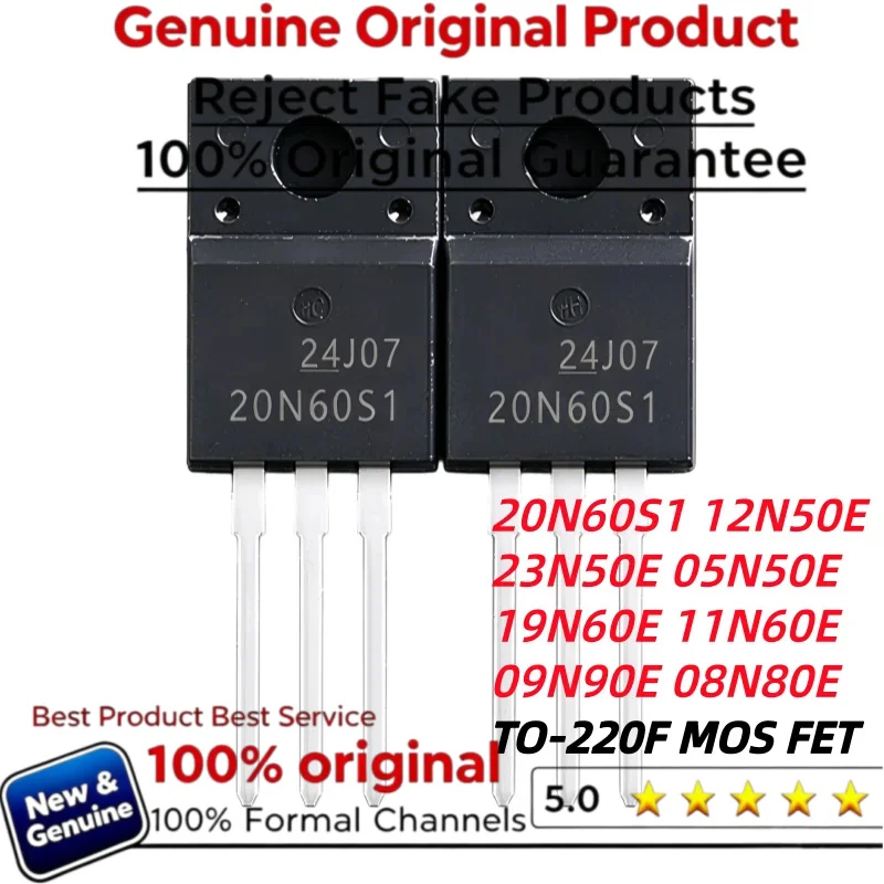 10pcs Brand New  Original 20N60S1 12N50E 23N50E 05N50E 19N60E 11N60E 09N90E 08N80E TO-220F MOS FET  In Stock