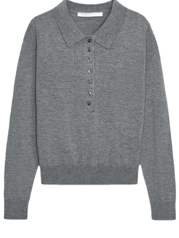 เสื้อสเวตเตอร์ถักไหมพรมสีพื้นเรียบง่าย สไตล์แฟชั่น ฤดูใบไม้ผลิ 2026 สำหรับผู้หญิง ทรงเข้ารูป แขนยาว สไตล์ลำลอง