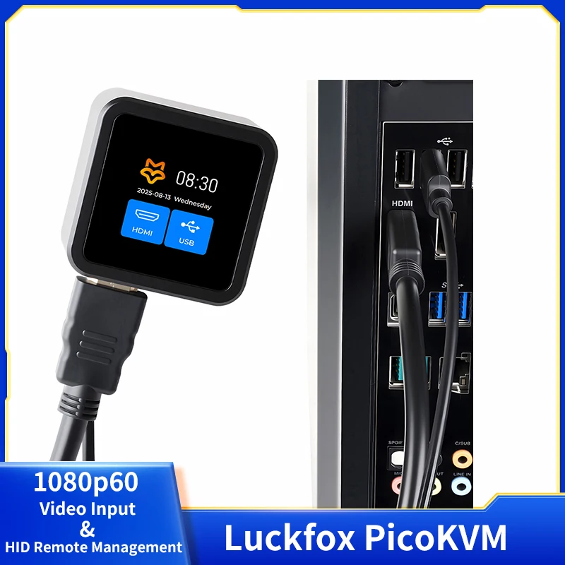Luckfox PicoKVM Lightweight IP KVM 1080p60 HDMI-compatible Video Input & HID Remote Management For Device Control