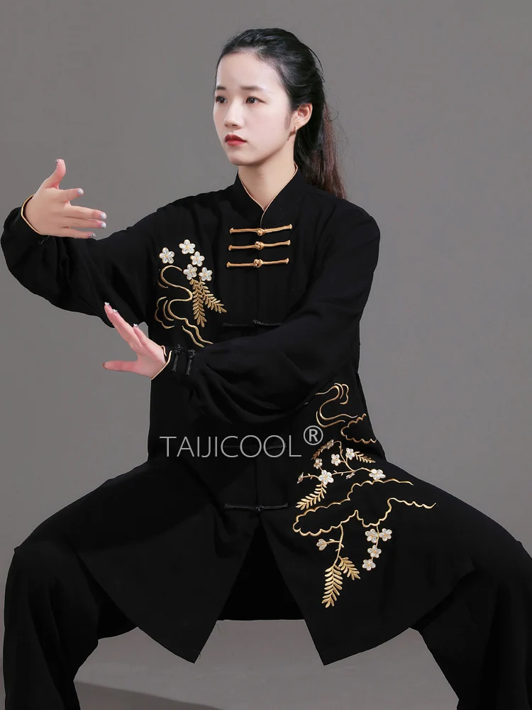 

New High-End Embroidered Tai Chi Uniform for Women, Men's Kung Fu Performance Outfit and Tai Chi Practice Clothing