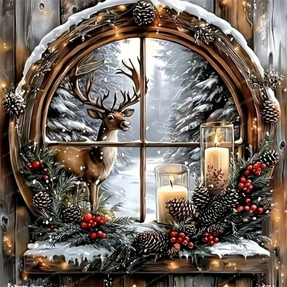 

Jigsaw Puzzles Christmas Snow Scenery Puzzle Stress Relief Entertainment Toys Landscape Puzzles Christmas Gift