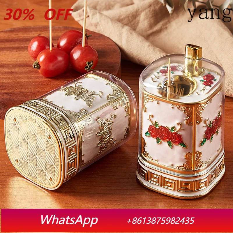 

CX creative, new Chinese relief rose home decoration pressing toothpick holder