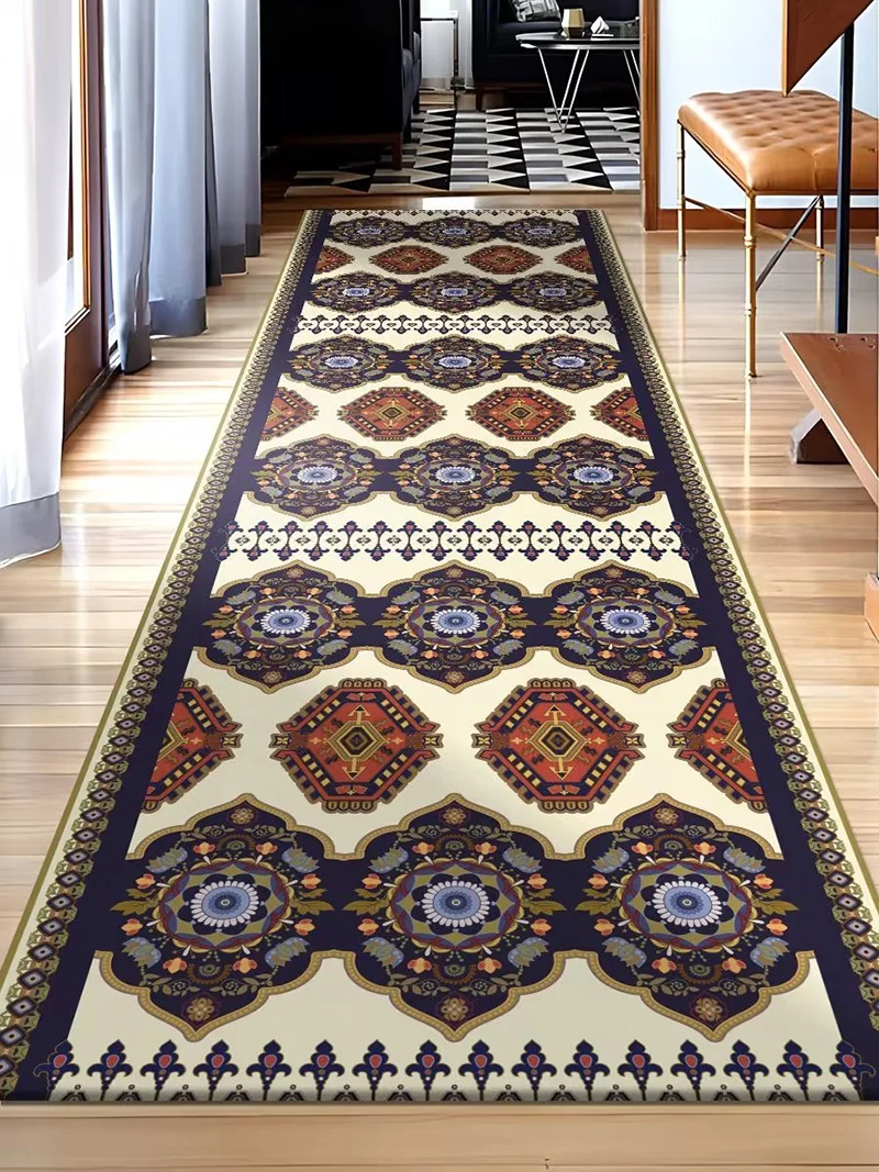 

Long Hallway Corridor Rugs Living Room Hall Runners Carpet Kitchen Mat Anti-slip Doormat Moroccan Style Bedroom Area Rug