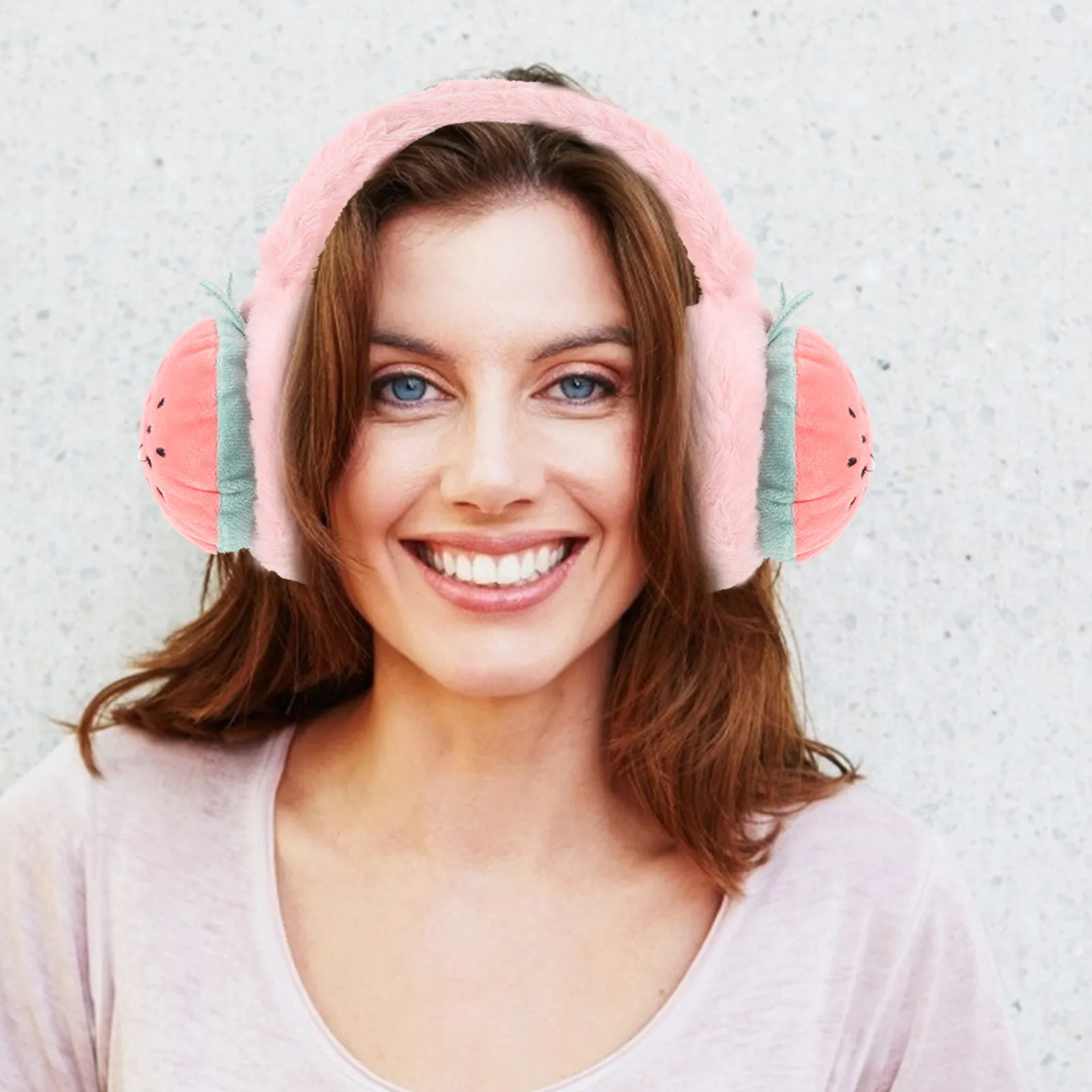 Zimowe nauszniki dla dzieci, urocze ocieplacze na uszy, pełna ochrona, przenośne, do użytku na zewnątrz, wzór z kreskówki.