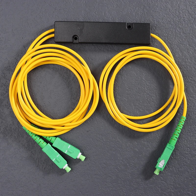 1Pc 1x2 FTTH Fiber Optic Splitter 1 Point 2 Fiber Optic Splitter Box Tapered 1 To 2 Splitter Box SC/APC Computer Accessories