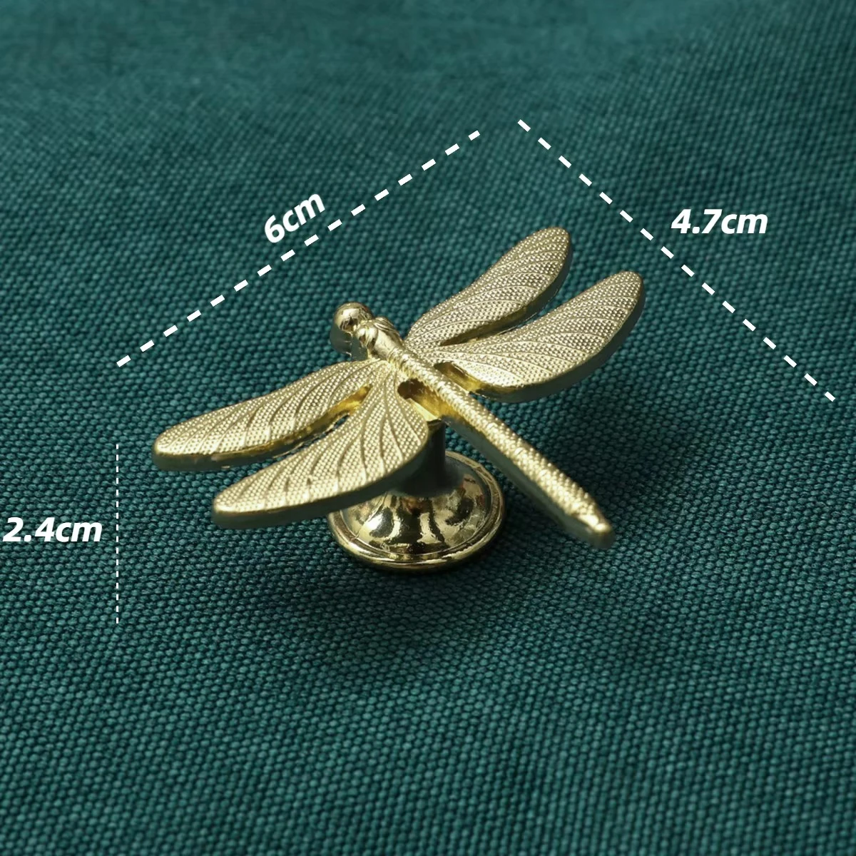 Copper Color Drawer Knobs Dragonfly-shaped Dresser Knobs Furniture Handles Insect Cabinet Pull Handles for Cabinets and Drawers