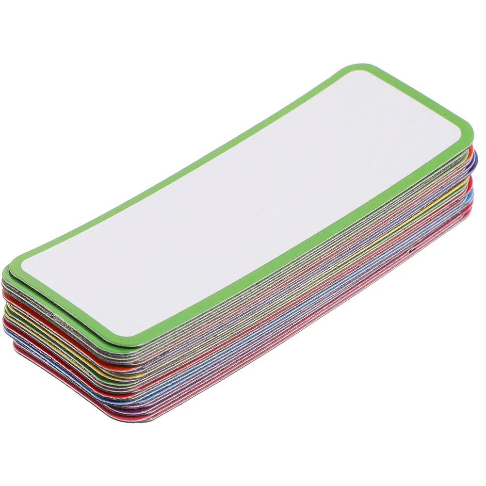 54 Pcs Magnetic Label Thin Stainless Door Wall Labels Locker Wallpaper Refrigerator Magnets Sticker