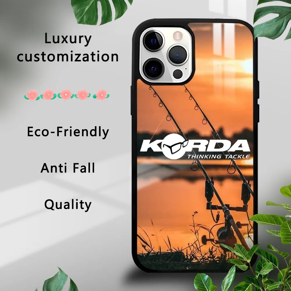 Outdoor K-Kordas Fishing Phone Case For iPhone 15 14 13 12 11 Pro Max Plus Mini Luxury Mirror Hard Funda