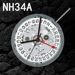 NH34 Movement 24 jewels nh34a gmt 4 Hands 4R34 GMT Date Watch Automatic Metal High Accuracy Winding