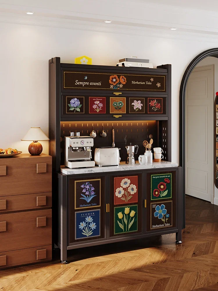 

K Medieval cream stainless steel dining edge integrated wall locker household retro living room wrought iron locker