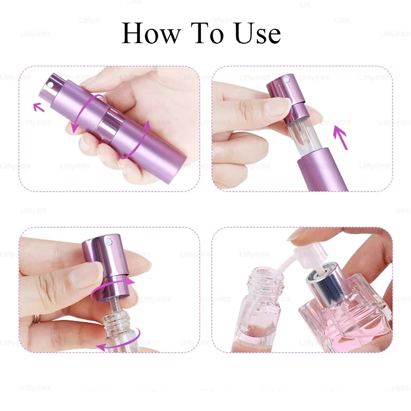 8ml lege parfum Container glas bekleed metaal aluminium navulbare parfum verstuiver parfum monster verstuiver Spray fles