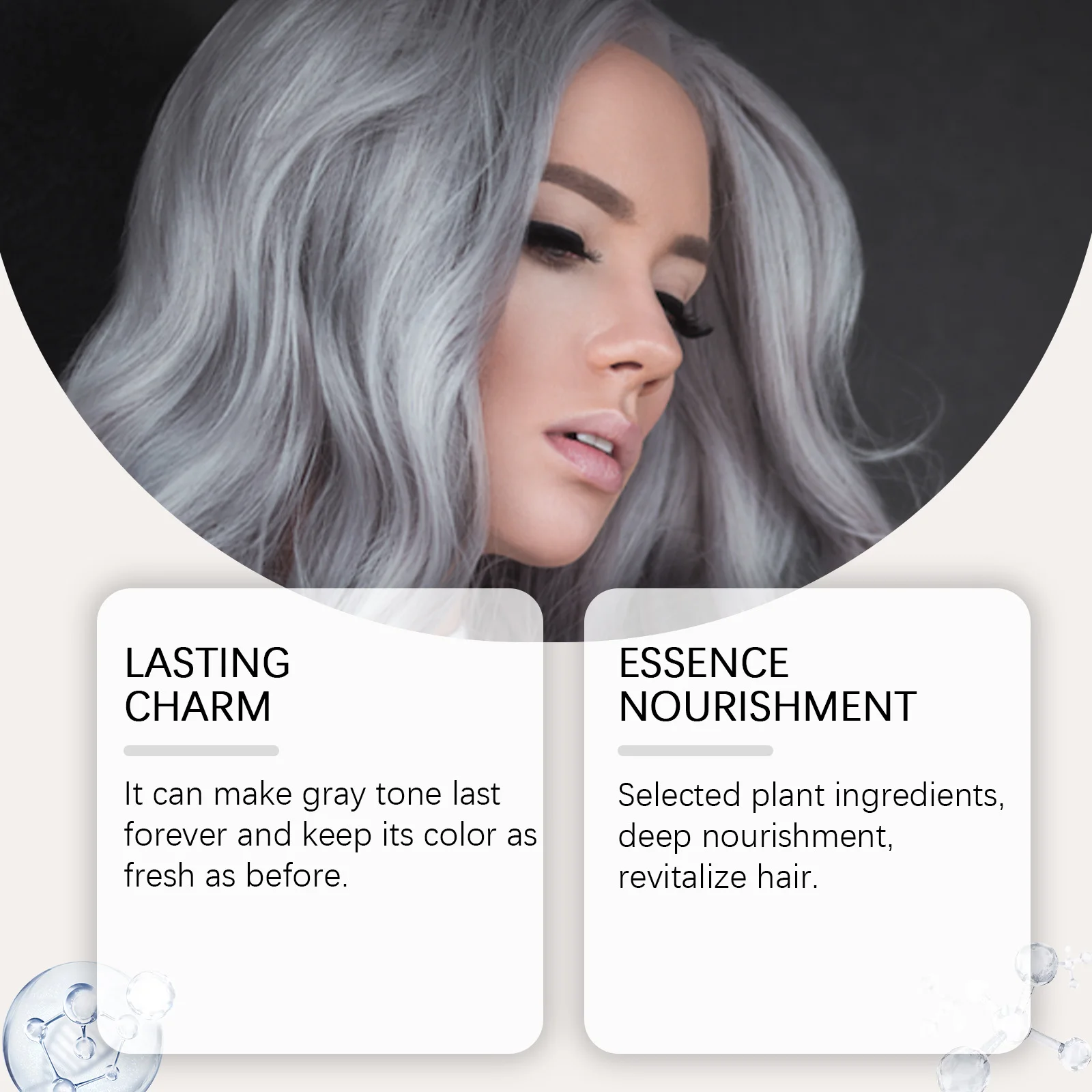 Silver Gray Hair Color Spray - Temporary Washable Hair Dye With Plant Extracts For Fashionable Looks & Nourished Hair
