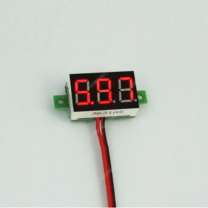 DC3V-30V two-wire three-digit LED digital display voltmeter head 5V12V24V voltage detection