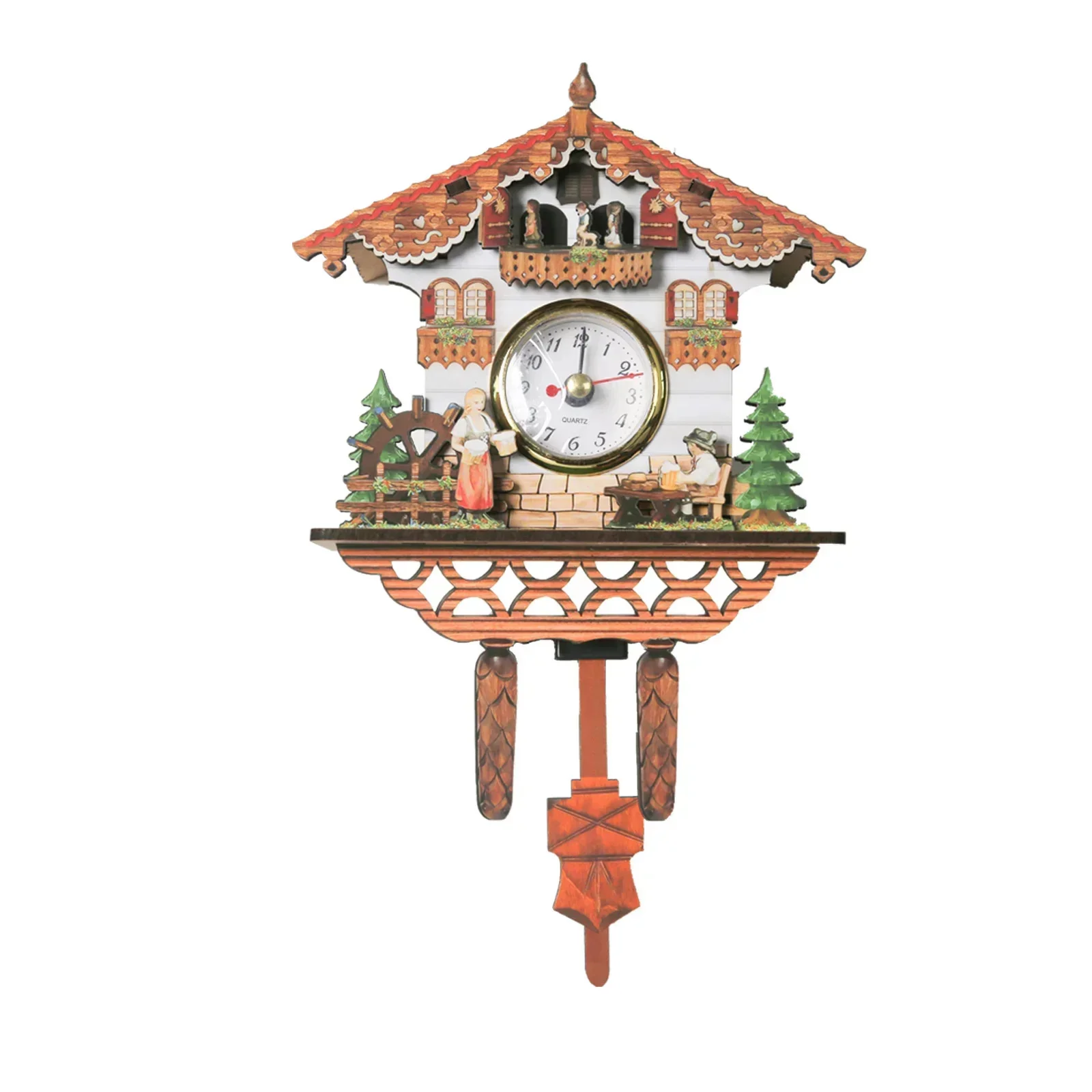 Wooden Hanging Wall Clock Bird Alarm Clock Cuckoo Clocks For Home Decoration Quartz Watch Decorative Home Decor