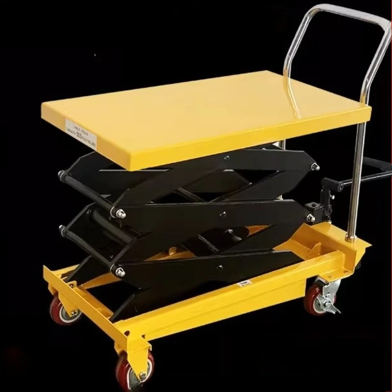 

Portable Manual Lift Trolley Hydraulic Small Lift Trolley Flat Plate Commercial Furniture Carrello Di Sollevamento ZY40TC