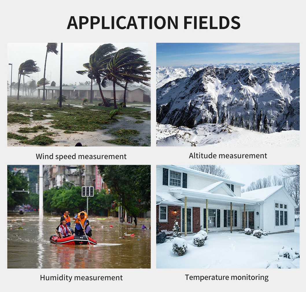 LSJ HW-W01 Sportsman Weather Meter Speed Measuring Instrument for Wind Speed Ambient Temperature Humidity