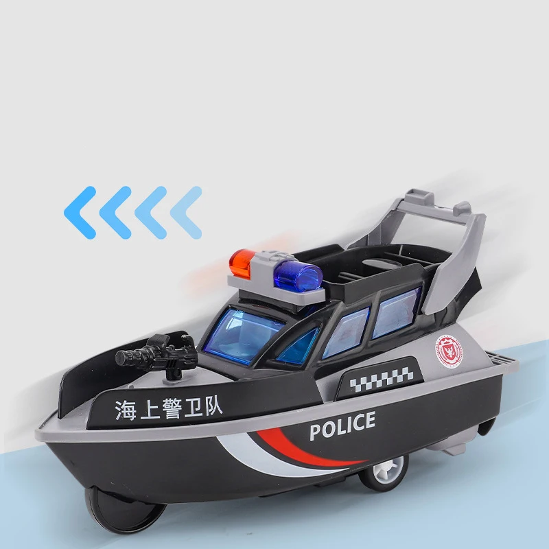 Children's Inertia Boat Toy Mini Plastic Simulation Speedboat Model Toy Boat Model Inertial Boat Kids Puzzle Toys Car Boys Gifts