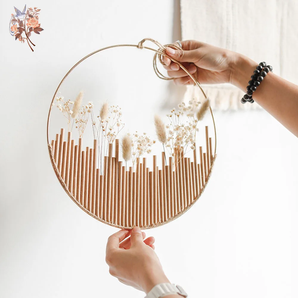 

Handmade Premium Dried Flower Wreath Hanging Decoration Pendant DIY Material Creative Gifts Room Door Living Room Wall Decor