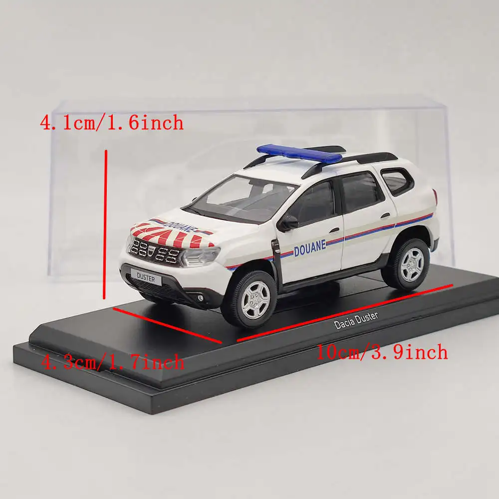 1/43 Norev For Dacia Duster DOUANE POLICE 2019 Diecast Models Car Christmas Gift Limited Collection White