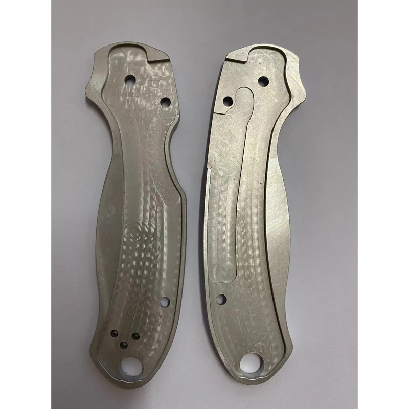 1 Pair Radial Stria Aluminium Alloy Handle Scales for Spyderco C223 Para3 Knives