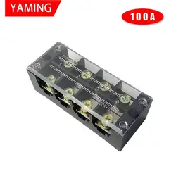 TBC-1004/TB-1004 Fixed Type 100A 600V 4 Position 0.5-25mm2 Connection Terminal Block Electrical With Copper