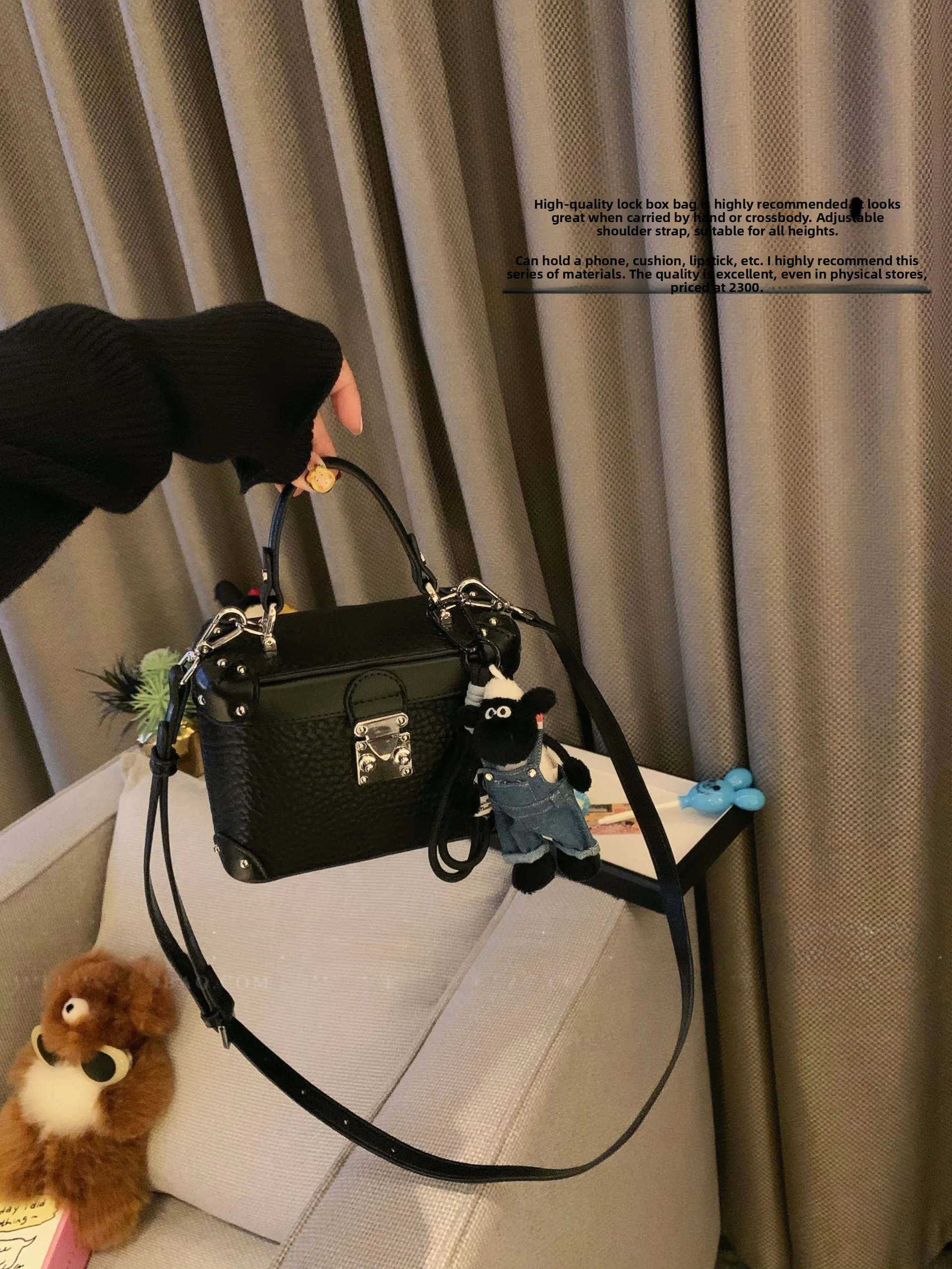 

Сумка-бокс Ele Pink Elephant Pattern Box Bag, женская квадратная сумка через плечо, универсальная, класса люкс, модный тренд 2025 года, новая модель