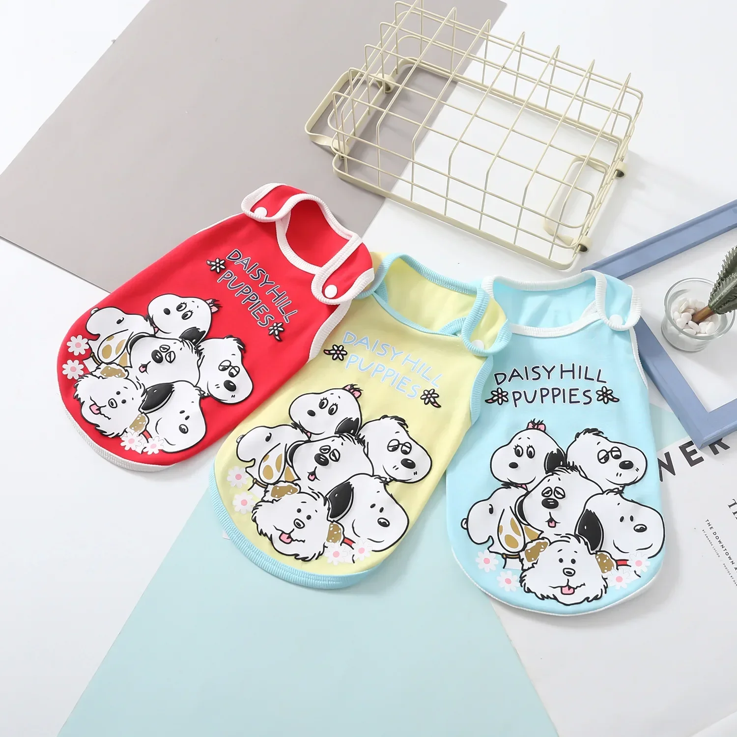 

Snoopy Cartoon Pet Shoulder Vest Dog Vest T-Shirt cartoon Summer Pet Clothes