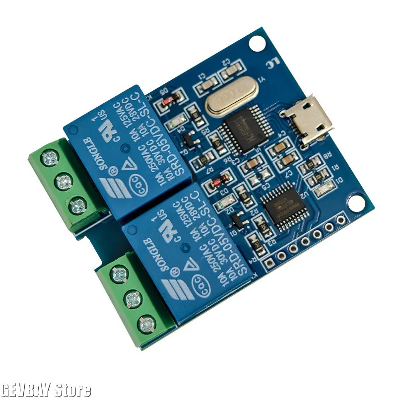 LCUS-2 Type Two-Way USB Relay Module Intelligent Control USB Switch USB Control Relay for Electronics