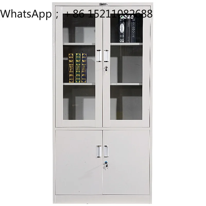 SCY Steel Office File Cabinet with Lock Iron File Data Financial Certificate Cabinet Office Employee Storage Cabinet