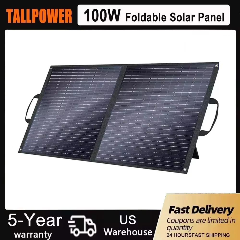

TALLPOWER ETFE 100W Foldable Solar Panels Portable MPPT Solar Charge Controller For Power Supply Generator Power Station Phone