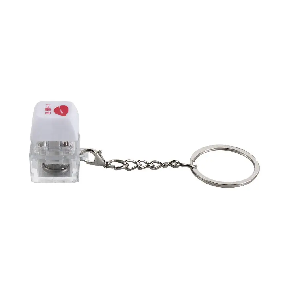 Bouton du bout des doigts interrupteur mécanique porte-clés clavier mécanique bouton lumineux coloré capuchon clavier porte-clés lampe à LED mérite + 1